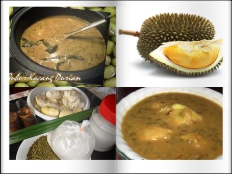 green bean porridge with durian
